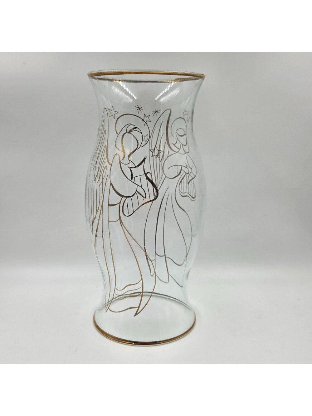Partylite Holiday Elegance P7078 Golden Angel Hurricane Shade